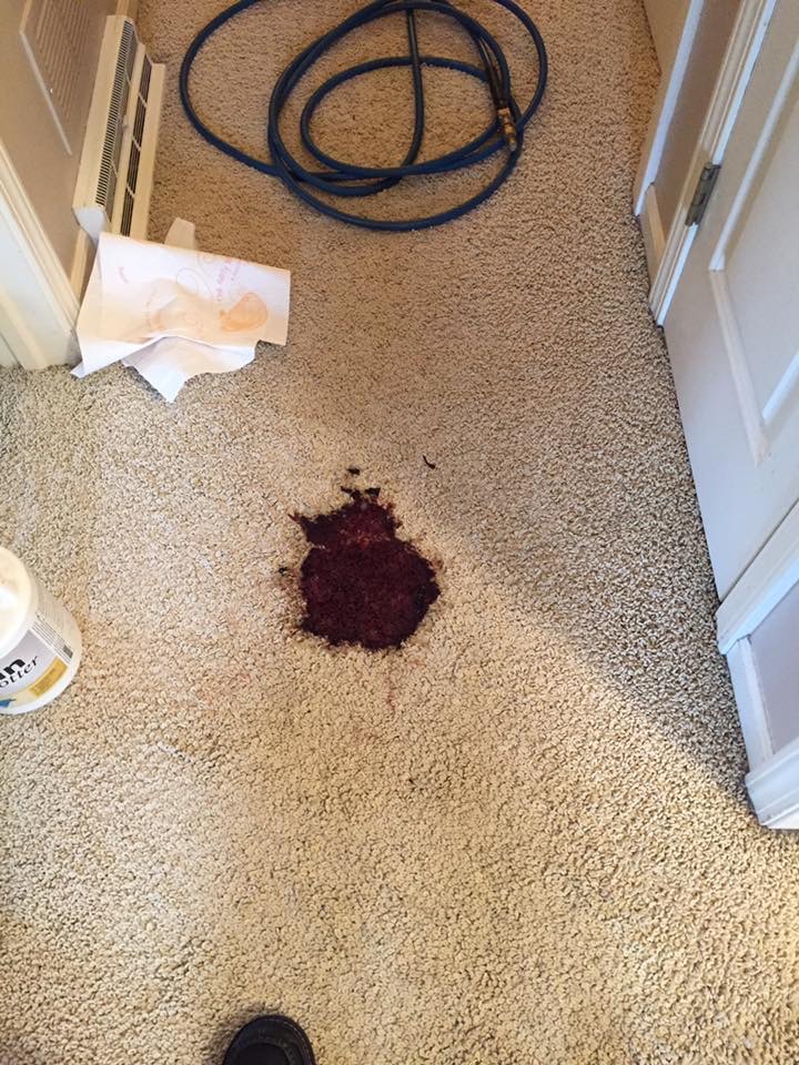 A hole in the floor of a house